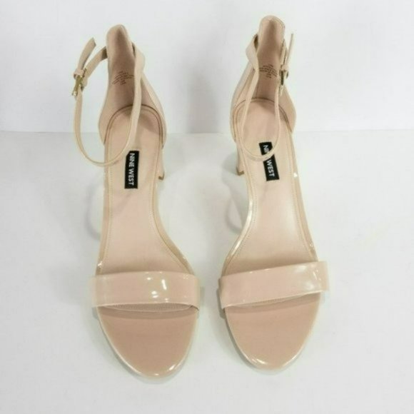 Nine West Pruce Ankle Strap Block Heel Sandals -Natural - Picture 10 of 11